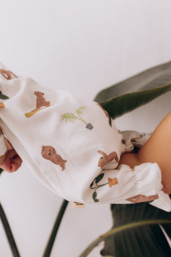 Pajacyk kopertowy z długim rękawem Wieczorna Joga